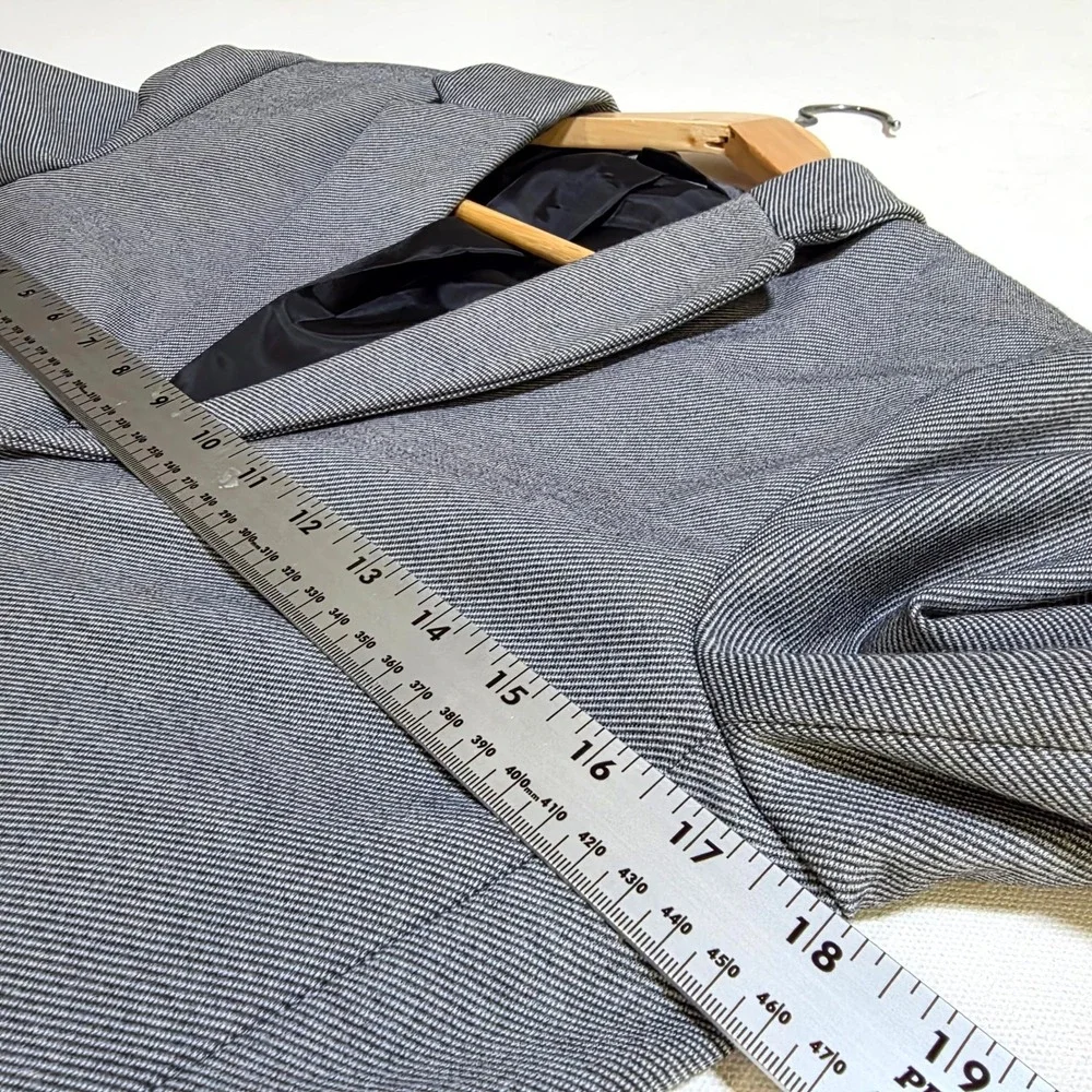 Zara Blazer Boys 13-14 Gray Micro Pattern Two Button Formal Jacket 164cm